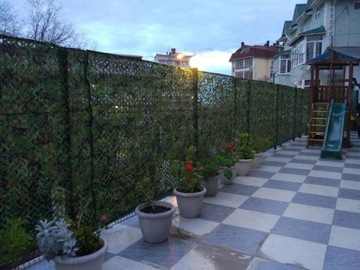 Siatka Maskująca Wojskowa Ogrodowa 3x5 Kamuflaż Liście Moro Zielona