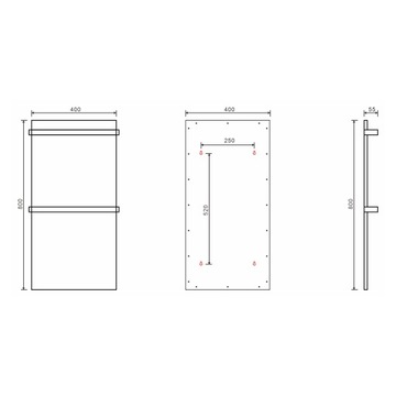 Sapho Heating - Нагревательный элемент Elmis, 400x800 мм, 120 Вт, белый матовый EB42