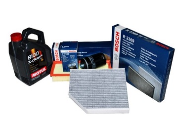 FILTRY OLEJ AUDI Q5 2.0TFSI +MOTUL X-CLEAN 5W30 5L ZESTAW FILTRÓW Z OLEJEM