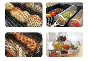 OKRĄGŁY KOSZ DO GRILLOWANIA WARZYW GRILL 2 szt
