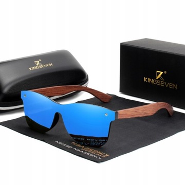 Okulary przeciwsłoneczne KINGSEVEN UV400 DREWNIANE