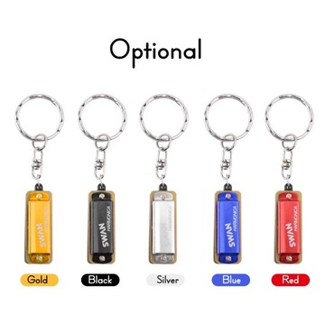 Брелок SWAN Губная гармошка 4 отверстия 8 тонов Ключ C