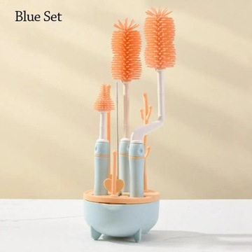 Silicone Bottle Cleaning Brush Baby Pacifier Straw Scrubber Small Brush 360