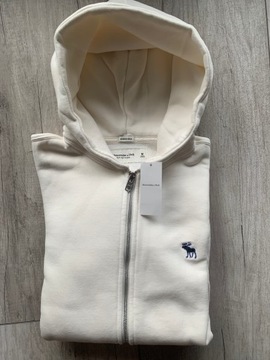 Мужская толстовка оверсайз Abercrombie Elevated Icon, размер L, белая, новая, оригинал