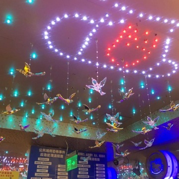 Хрустальный акриловый подвесной орнамент в форме птицы для домашнего декора цвета фуксии