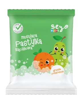 Seyo Kids шипучие пастилки для ванны груша, апельсин, 40 г