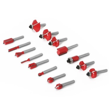 Набор фрез специальной формы по дереву, 15 шт., рукоятка 1/4