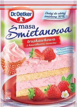 Dr. Oetker Masa śmietanowa Truskawkowa 89 g