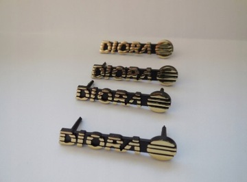 Logo DIORA złote 2 sztuki