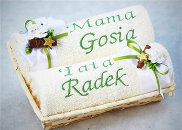 ТОЛСТЫЕ полотенца с ВЫШИВКОЙ в КОРЗИНЕ новогодний подарок