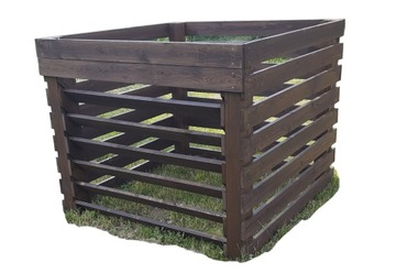 Kompostownik ogrodowy z drewna 1400l impregnowany Vidaron Wenge V10