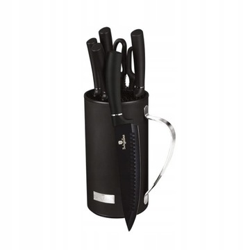 ZESTAW NOŻY BERLINGER HAUS RBLACK SILVER BH-2480