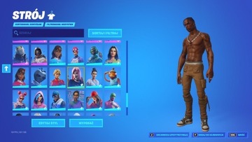 KONTO FORTNITE TRAVIS SCOTT OG GHOUL MIDAS MARVEL