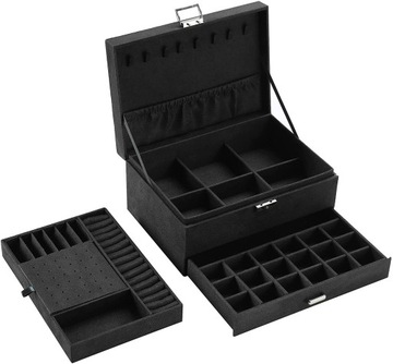 SZKATUŁKA NA BIŻUTERIĘ KUFEREK ORGANIZER ELEGAN CZ