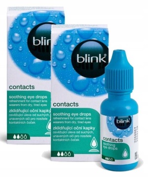 2 x KROPLE DO OCZU Blink Contacts 10ml