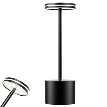 LAMPA STOŁOWA LED DOTYKOWA 3 TEMPERATURY BARWOWE ALUMINIUM NA STOLIK NOCNY