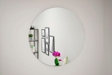 КРУГЛОЕ НАСТЕННОЕ ЗЕРКАЛО БЕЗ РАМКИ 80см