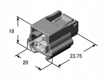 ZÁSTRČKA KONEKTOR SVAZEK 2 PIN ČIDLA ABS ALTERNÁTORA NISSAN DACIA RENAULT