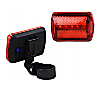 LAMPKA ROWEROWA TYLNA 5 LED 6 FUNKCJI ŚWIATŁO
