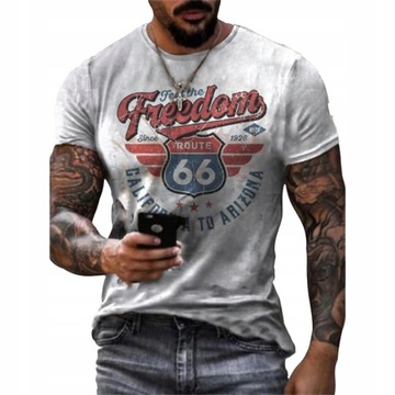 T-SHIRT MĘSKI KOSZULKA 3D NADRUK ROUTE