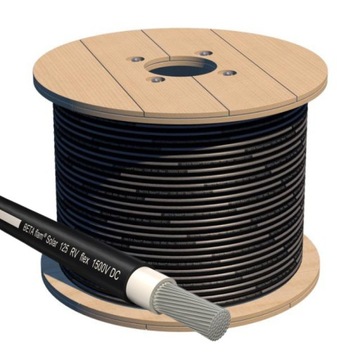 KABEL PRZEWÓD SOLARNY LEONI 4mm2 czarny/biały