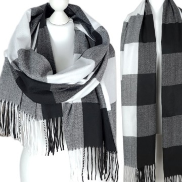 DUŻY SZALIK MĘSKI GŁADKI CIEPŁY szal PREMIUM