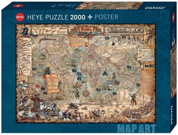 Puzzle 2000 elementów - Świat piratów