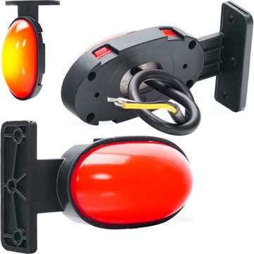 LAMPA OBRYSOWA NA TYŁ CZERWONA LED NA ZAWIASIE WAŚ