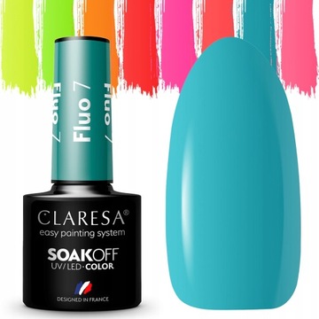 HIT CLARESA FLUO Lakiery Hybrydowe NEONOWE #7