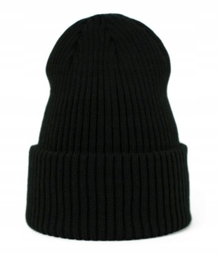 Czapka Zimowa Damska Męska Beanie Podwijana Ciepła Uniwersalna Polska