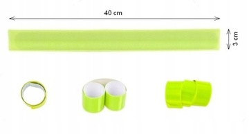 СВЕТООТРАЖАЮЩАЯ ПРЕДУПРЕЖДАЮЩАЯ ЛЕНТА ДЛЯ ВЗРОСЛЫХ ДЕТЕЙ, В НАБОРЕ 10 ШТ, 30 СМ