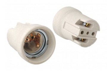 Oprawka ceramiczna E27 biała GTV