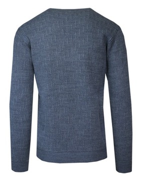 Синий шерстяной свитер с v-образным вырезом VIP STENDO XL