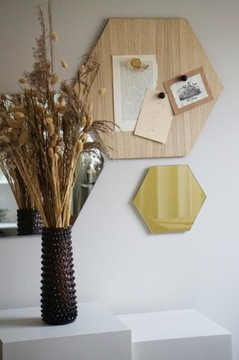 MARMUR BEŻ heksagonalna TABLICA MAGNETYCZNA 42x48