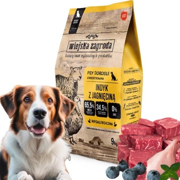 Загородная ферма сухая карма для собак индейки с ягненком, средние породы M 9 кг