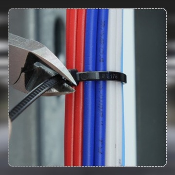 Кабельные стяжки 100 шт. Черные кабельные стяжки 200x3,6 мм, нейлоновые кабельные стяжки