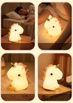 Ночник с единорогом, USB-ночник для спальни, детская светодиодная лампа Boby