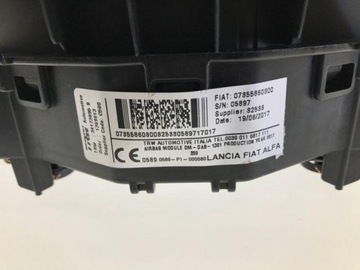 07355860300 AIRBAG ŘIDIČE 1.9 D 51 2007 CITROEN JUMPER FURGON (230L)