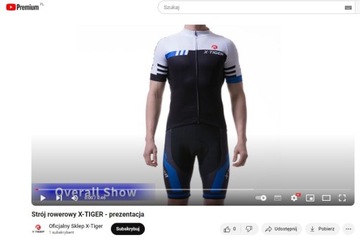 Odzież Rowerowa Kolarska STROJE Z Wkładką Żelową Dopasowane TERMICZNE XXL