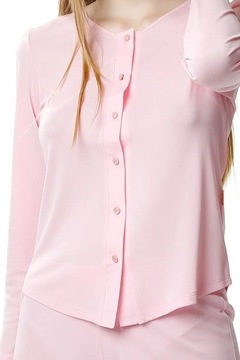MEWA piżama damska Maria dwuczęściowa na guziki 44 różowy