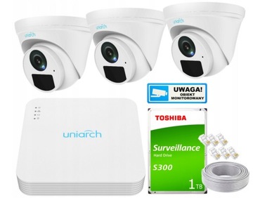 Zestaw Monitoringu 2Mpx 3 Kamery IPC-T122-APF28
