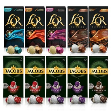 Капсулы Jacobs L'OR для Nespresso(r)*100 капсул, 9+1 упаковка БЕСПЛАТНО!