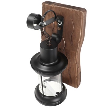 Drewniana lampa ścienna do sypialni