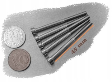 M3x45 ŚRUBA IMBUSOWA WALCOWA NIERDZEWNA A2 912(50)