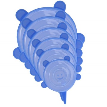 6x СИЛИКОНОВЫЕ КРЫШКИ ДЛЯ ПИЩЕВЫХ УНИВЕРСАЛЬНЫХ НАБОР SOLID STRONG