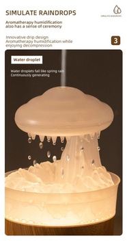 Настольный увлажнитель с дождевым облаком, расслабляющая лампа для ароматерапии, небольшой ночник