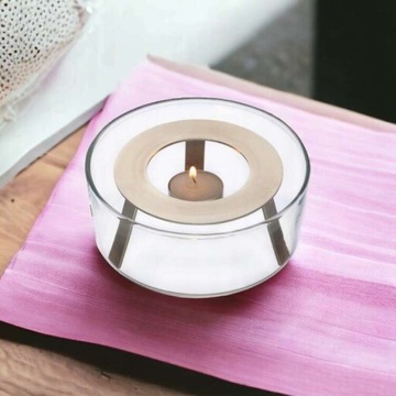 Круглый стеклянный подогреватель чая SIMAX