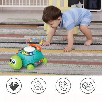 INTERAKTYWNY TELEFON ŻÓŁW MUZYCZNA DLA DZIECKA