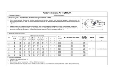 KARABIŃCZYK DO LIN Z ZABEZPIECZENIEM 14MM - 1 SZT.