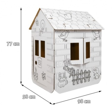 Домик XXL с машинкой 3D раскраска для детей